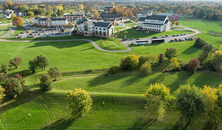 Ariel view of the disc golf course